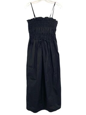 By Together Catch My Breath Black Cotton Anthropologie Midi Dress New